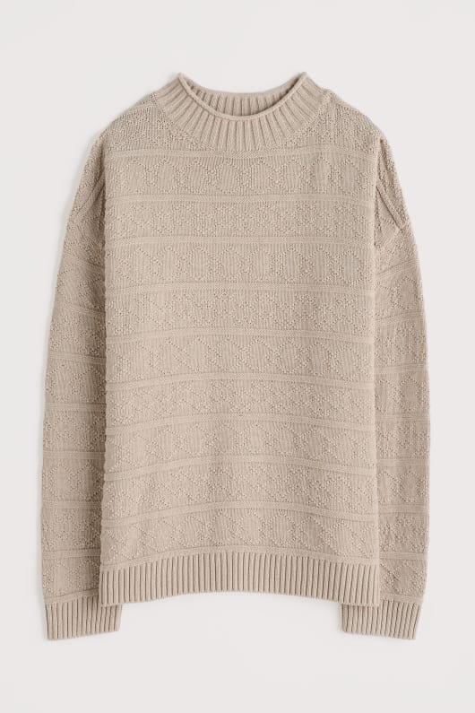 penkestle knitted jumper contains recycled cotton
