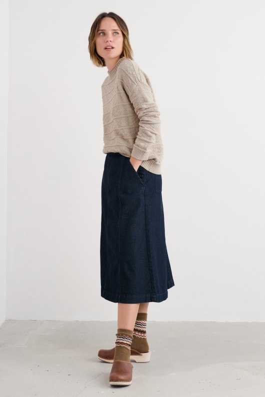 penkestle knitted jumper contains recycled cotton