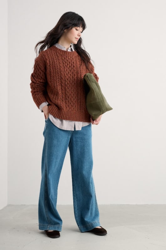 newlyn cable knit jumper