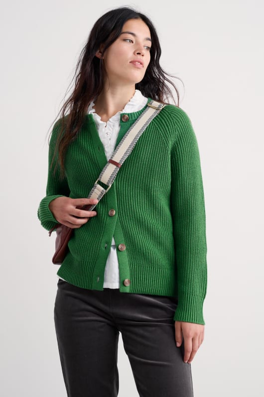 potters meadow organic cotton knitted cardigan