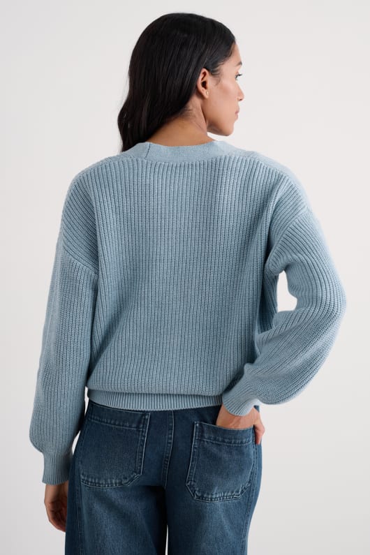 winding creek organic cotton knit cardigan